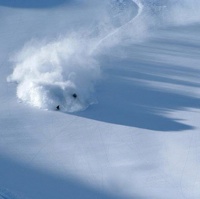 Chris Oler's friend, Jesse riding at Thunderwater, Radium Hot Springs, B.C.