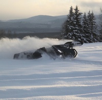 Stacey riding in Smithers.