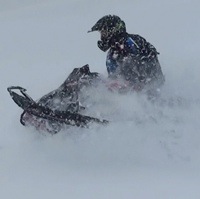 ABCSnow President Trish Drinkle gettin' some fresh powder.