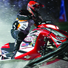 Photo of snowmobile racer