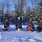 A group of Northern Lights Snowmobile Club members heading out for a ride just after Christmas of 2012. 