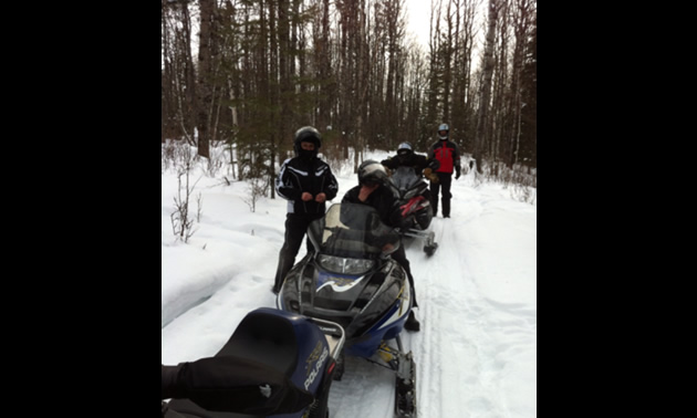 Trail riding around Foam Lake.