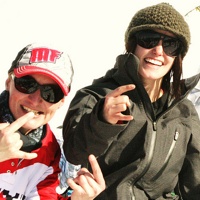 Trish Drinkle, Deidra Hardy, and Nicole Sapriken having a great time at Meteor Mine Hillclimb.  
