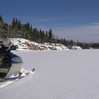 An  example of the numerous flat powder lakes seconds off the trail network in The Pas. 