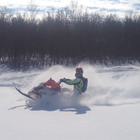 Ian Langley sledding in the beautiful Qu'Appelle Valley near Rocanville.