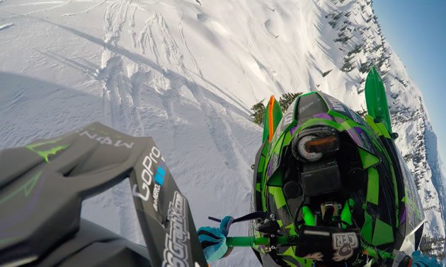 Brett Turcotte point of view helmet cam. 