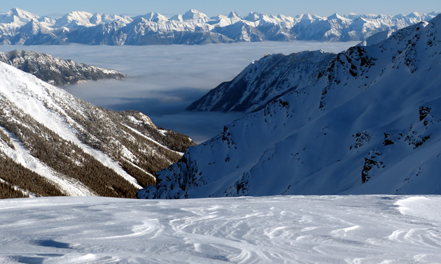 A view of the Rocky Mountains. 