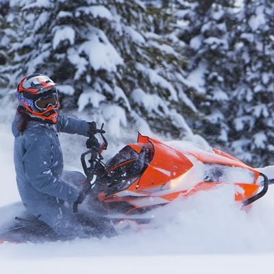 Picture of Amber Holt, U.S. snowmobiler. 
