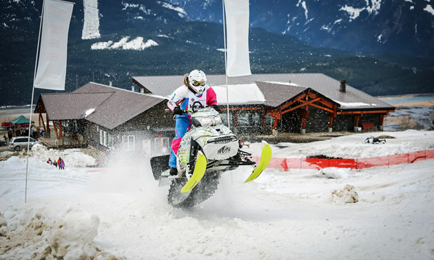 Megan Render in Revelstoke at the hillclimbs. 