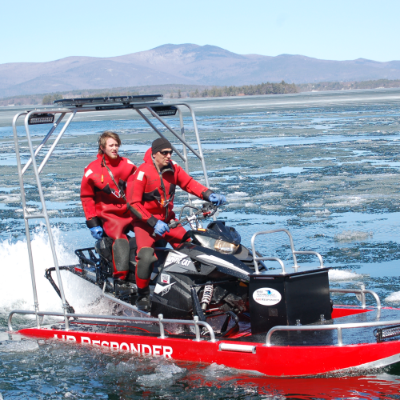 The air responder transitions seamlessly between ice and water. 