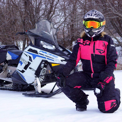 Charlene Isfeld logs up to 300 miles (483 kilometres) a day on her 2012 Polaris PRO-R Rush 600.