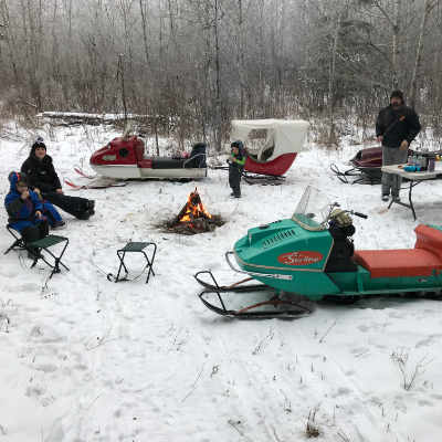 Lorne Larson takes the family out for a vintage ride and wiener roast in Lloydminster, Alberta. 