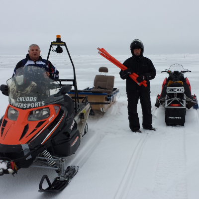 Mark Zimmerman (on the right) was named Snoman Inc.’s 2018 Outstanding Snowmobiler of the Year in Manitoba during the annual Snoman Inc. Awards Banquet on November 3. 