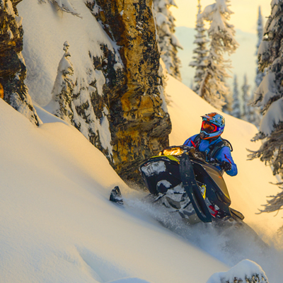 Carl Kuster sidehilling in Sicamous, B.C. 