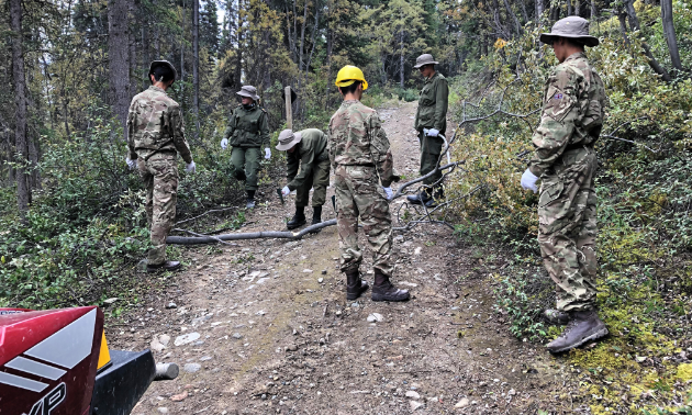 Army Cadets clear the trail with the KSA.