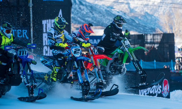 The X Games’ track this year was tight and “one-lined … like a freight train.”