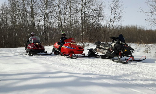 (L to R) Shelsie Bisshop and Austin Bisshop go for a family ride near the Geck Feairs Shelter.