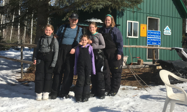 The Kiland family won the Alberta Snowmobile Association (ASA) Excellence Award for Outstanding Snowmobile Family; (L to R) Ava, Mitch, Maleah, Rachel and Joyce.