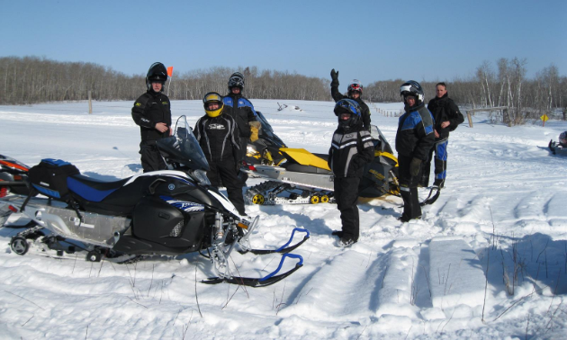 Members of the Saskatoon Snowmobile Club enjoy some of the great riding in the area.