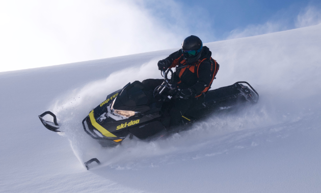 Dean Ingram rides a 2017 Ski-Doo Summit 850.