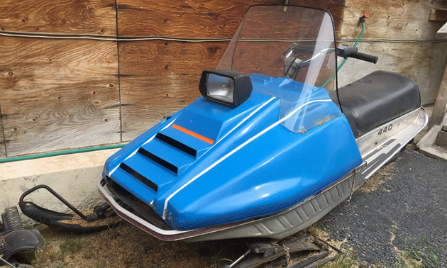 The original power machine, this all-Canadian Sno-Jet sled still looks ready to roll. 