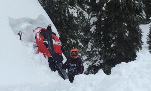 Blue River, B.C., is an untouched paradise with areas only accessible by snowmobile. 