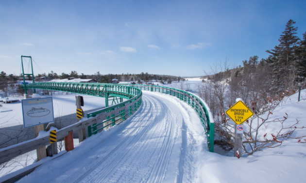 Pickerel River Bridge in Ontario on Highway 69 north of Parry Sound on the way to Sudbury. 