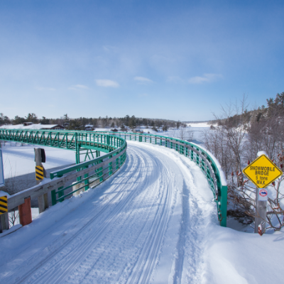 Beaver Trestle Bridge in Cold Lake, Alberta. Rebuilt in June 2016 after a fire.