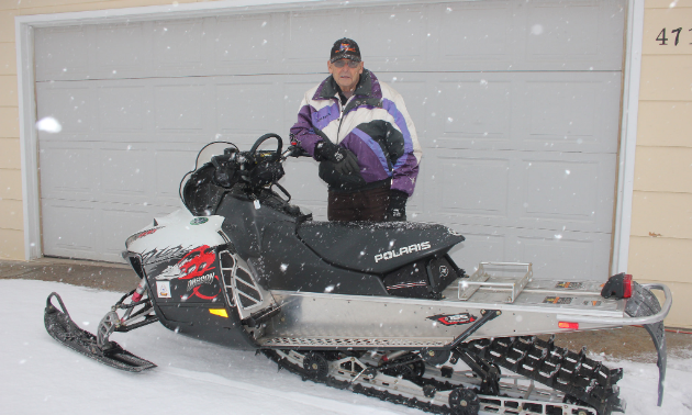 Cyril poses with his sled.