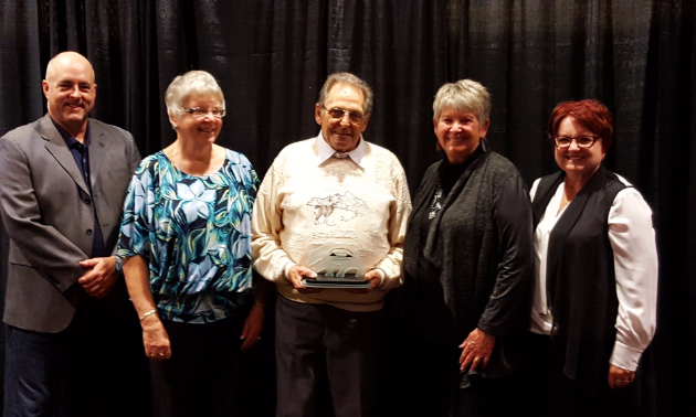 At the ASA Awards were (from L) Chris Brooks, Annetta Lanctot, Cyril Lanctot, Louise Sherran and Denise England.