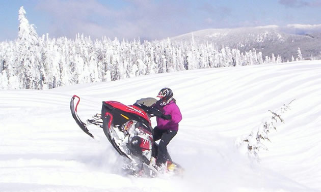 Deanna Gordon, snowmobiler, Fruitvale, B.C.
