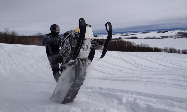 After 43 years of riding, there’s not much Andrychuk can’t do on a snowmobile.