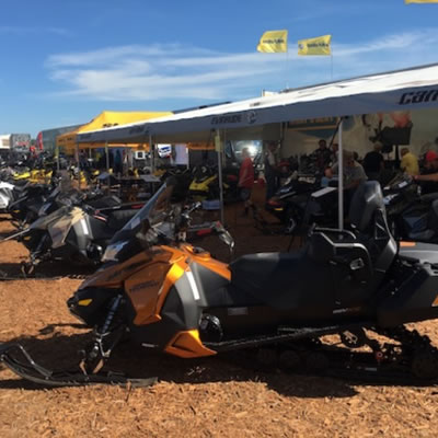 Picture of snowmobile at Hay Days. 
