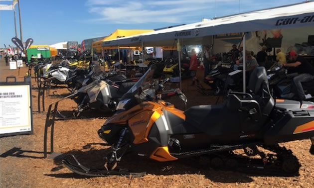 Picture of snowmobile at Hay Days. 
