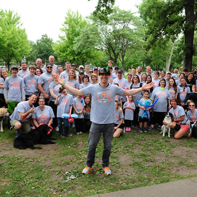 Tucker Hibbert at a Walk for Wishes event. 