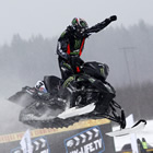 Photo man on snowmobile