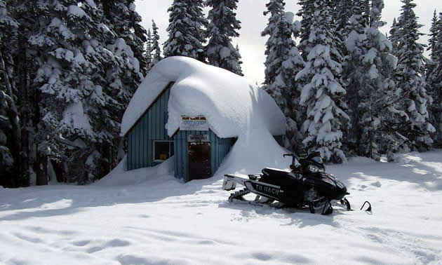 The Houston Snowmobile Club's Clubhouse at Telkwa Range.