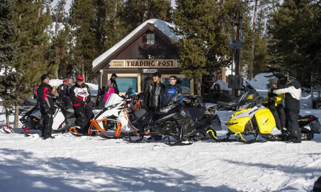 Photo of snowmobile club and its members 