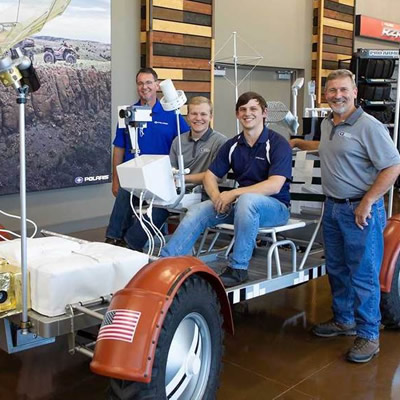 Polaris created a fully-functioning replica of the original Lunar Rover Vehicle (LRV).