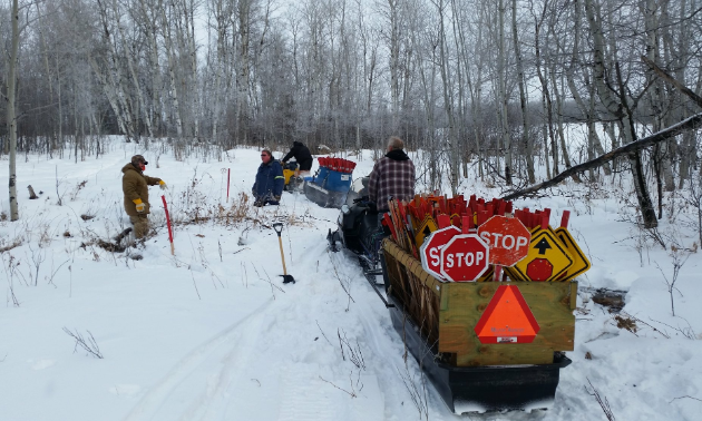 The Melfort Trail Riders maintain trail 217A and set up appropriate signage.