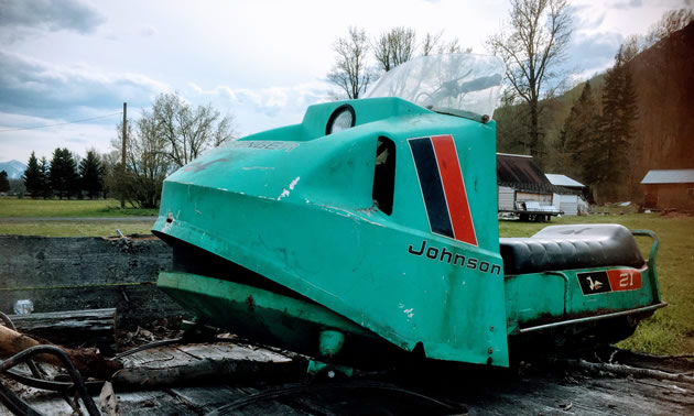 Front view of the Johnson sled. 