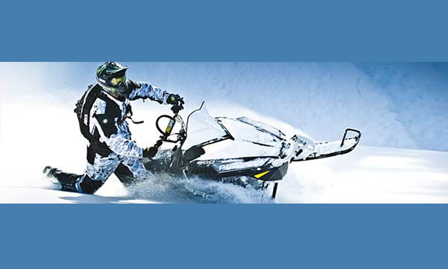Photo of a snowmobile and rider