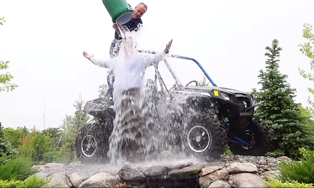 Polaris Chairman and CEO, Scott Wine, taking part in the Ice Bucket Challenge