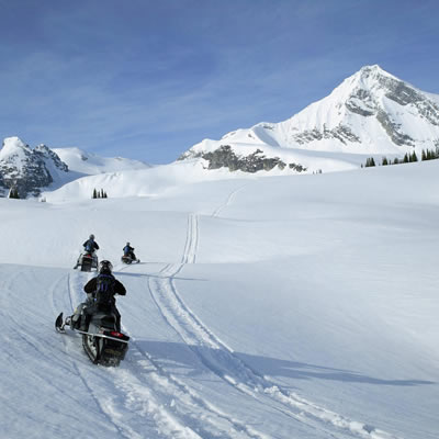 Picture of snowmobilers. 