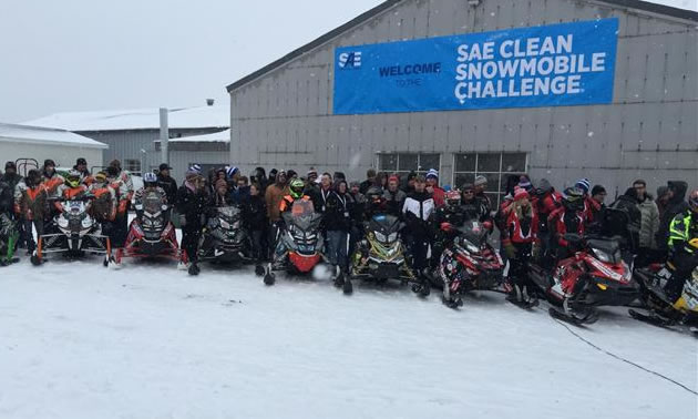 Group at the SAE snowmobile challenge