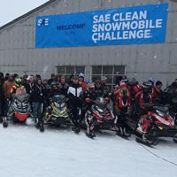 Group at the SAE snowmobile challenge