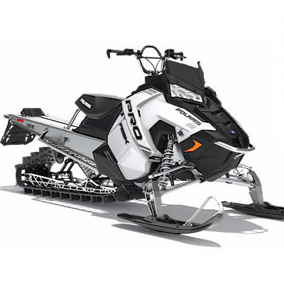 Polaris snowmobile, with Fortune 500 logo. 