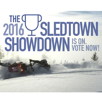 Graphic of the SledTown ShowDown contest. 