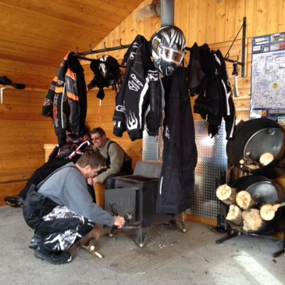 Club members enjoy one of the shelters in the Interlake region of Manitoba. 
