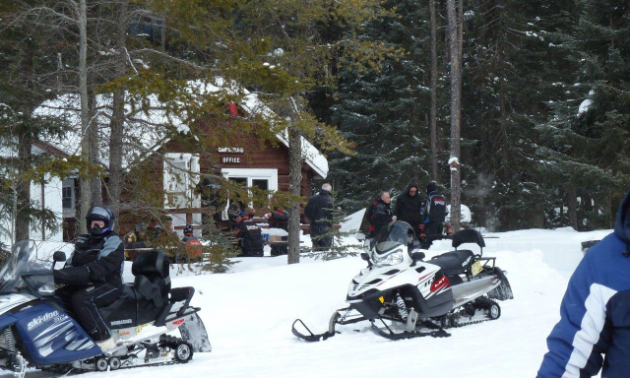 The derby's half-way checkpoint at Steeprock Lake. Lunch is served here, and included in the registration fees.